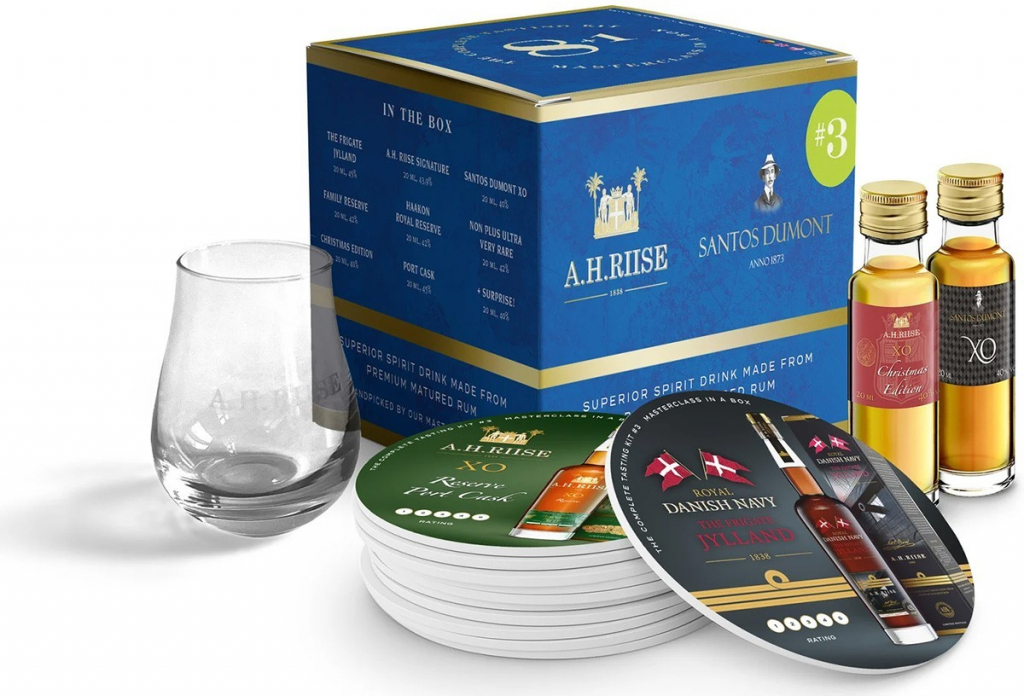 A.H. Riise Tasting Kit Valdemar Blue 42,21% 9 x 0,02 l (kazeta)