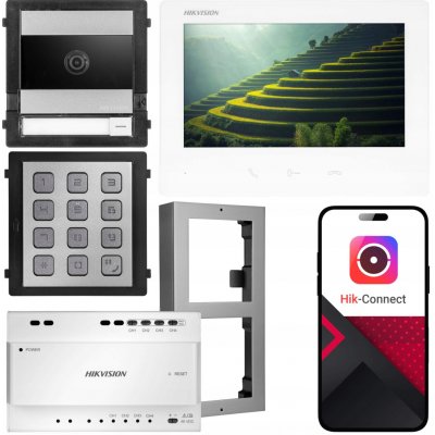 Videodomofon DS-KIS704EY-ACW2 Hikvision 2Mpx s WiFi a čtečkou RFID karet – Hledejceny.cz