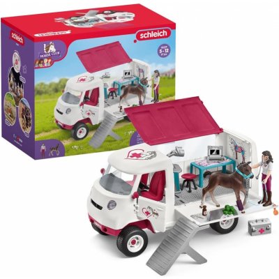 Schleich 42439 Mobilní veterinární klinika s klisnou a ošetřovatelem, new – Zboží Dáma