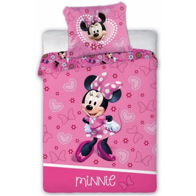 Faro povlečení Minnie Srdíčka 100x135 cm 40x60 cm – Zboží Mobilmania