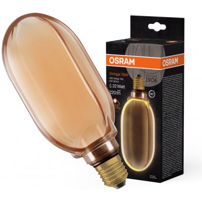 Osram G100 Sphere E27 4W = 22W 220 lm 1800K teplá bílá Filament Dimmable Vintage 1906 – Hledejceny.cz