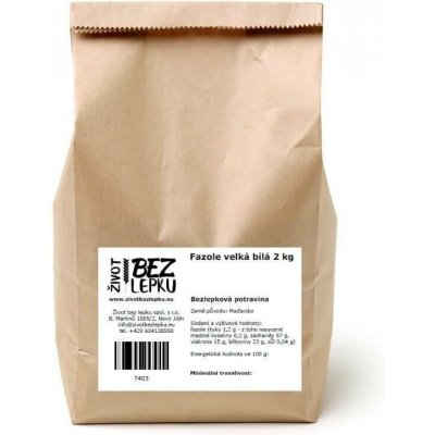 Život bez lepku Fazole velká bílá 2 kg – Hledejceny.cz