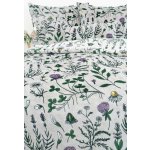 MKLuzkoviny.cz Povlečení mikroplyš Exclusive Herbář světle šedý 140x200 70x90 – Zboží Mobilmania