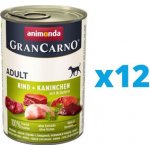 Animonda Gran Carno Adult králík & bylinky 12 x 0,8 kg – Zboží Mobilmania