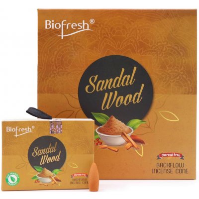 Biofresh vonné kužely Backflow Incense Cones 40 cones Sandalwood 100 g – Hledejceny.cz