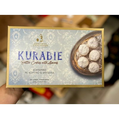 Biscotti Tsoungari Kourabiedes řecké vánoční cukroví 250 g – Zboží Dáma