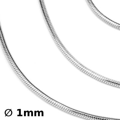 SILVEGO Populární ocelový řetízek hádek 1 mm. N1040-H