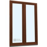 Kömmerling balkonové dveře 70 AD O+OS klapačka levé ořech/ořech 120 x 210 cm jednostranná klika + madýlko + PVC rám – Hledejceny.cz