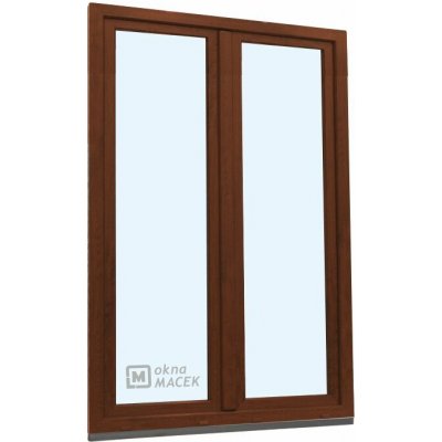 Kömmerling balkonové dveře 70 AD O+OS klapačka levé ořech/ořech 120 x 210 cm jednostranná klika + madýlko + PVC rám – Hledejceny.cz