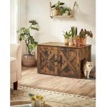 VASAGLE Skříňka na kočičí toaletu 80 x 49 x 53 cm – Sleviste.cz