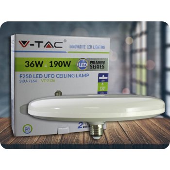 V-tac E27 LED žárovka 36W UFO LAMPA Neutrální bílá