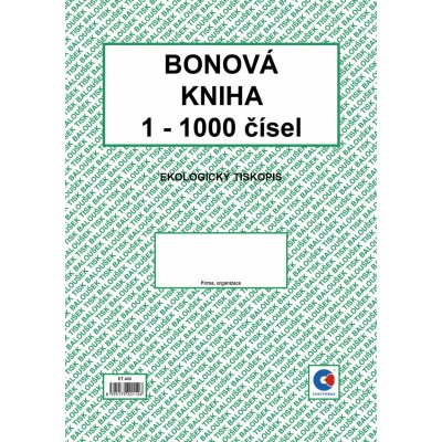 Baloušek Tisk ET400 Bonová kniha, A4, 1-1000 čísel – Hledejceny.cz