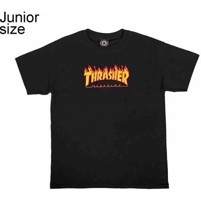 Thrasher triko Flame Logo Black – Hledejceny.cz