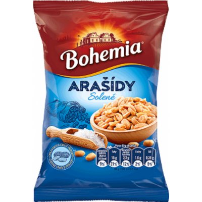 Intersnack ARAŠÍDY BOHEMIA SOLENÉ 100 g – Zboží Dáma