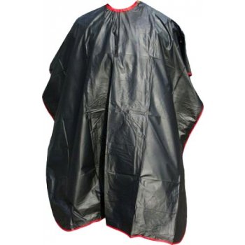 Salon Komplet Kadeřnická pláštěnka barvicí černá s červeným okrajem PVC na háčky