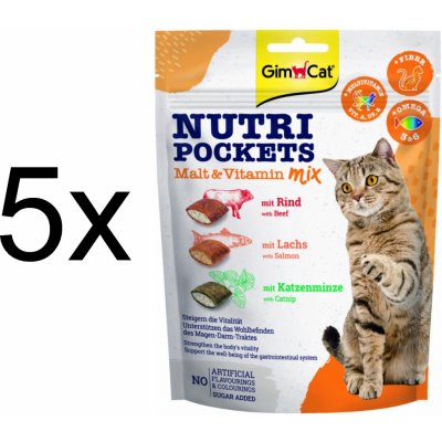 GimCat Nutri Pockets malt vitamin.mix 150 g – Zboží Mobilmania