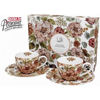 Pastel flowers white espresso šapo set 2 x 2 x 90 ml 90 ml – Zboží Mobilmania