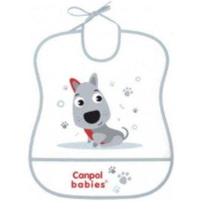 Canpol Babies plastový bryndák měkký Cute Animals pejsek – Zboží Mobilmania