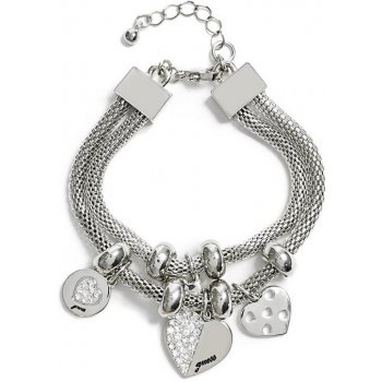 Guess Silver-Tone Mesh Charm Bracelet P377415122A