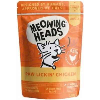 Meowing Heads Paw Lickin’ Chicken 6 x 100 g