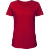 Dámská Trička B&C Dámské slubové tričko Inspire z bio bavlny Červená