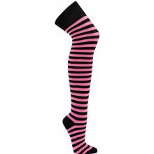 Socks 4 Fun Nadkolenky bavlněné 2721 černá-růžová
