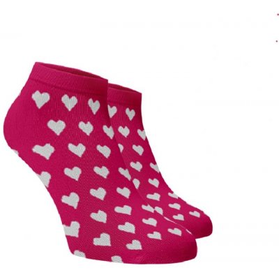 Veselé bavlněné vzorované ponožky se srdíčky – Zboží Mobilmania