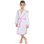 Dětský froté župan bílý s růžovou stuhou - Bellatex – Sleviste.cz