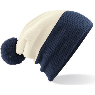 Beechfield 2-barevná pletená čepice s bambulí B 451 off white-french navy – Hledejceny.cz