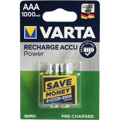 Varta Power AAA 1000 mAh 2ks 5703301402 – Zboží Živě