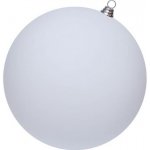 DECOLED Velká vánoční ozdoba 40 cm plastová koule bílá matná – Hledejceny.cz