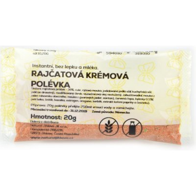 Natural Instantní krémová rajčatová polévka bez lepku a mléka 20 g – Zboží Dáma