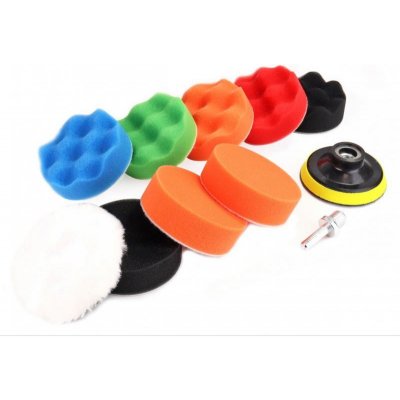 AMiO Sada leštících kotoučů s adaptérem 9ks + kotouč 80mm + adaptér M14 – Hledejceny.cz