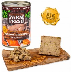 Topstein Farm Fresh losos a sleď s brusinkami 375 g