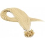 50cm 100% lidské vlasy pro metodu keratin 0,5g/pramen nejsvětlejší blond – Sleviste.cz