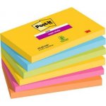 3M POSTIT Samolepicí blok poznámkových lístků, 76 × 127 mm, 6 × 90 listů, 3M POST-IT, „Super Sticky“, Carnival 7100242804 – Hledejceny.cz