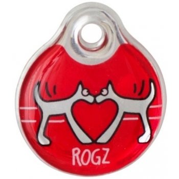 Rogz TAGZ kovová známka Red Heart 20 mm