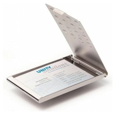 DURABLE Krabička na vizitky BUSINESS CARD BOX CHROME – Zboží Živě