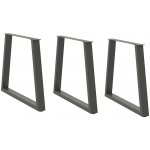 Omaxi 957550 Nohy k jídelnímu stolu ve tvaru V 3 ks antracitové 80 x 72-73,3 cm ocel – Zboží Dáma