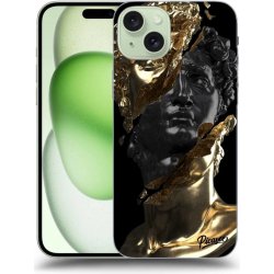 Pouzdro Picasee silikonové Apple iPhone 15 Plus - Black Gold černé