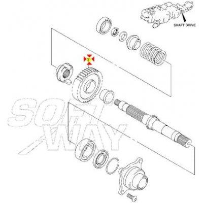 Suzuki Ozubené kolo hřídele Shaft drive 2437110G00 | Zboží Auto