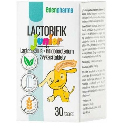 EdenPharma Lactobifík junior Pomeranč 30 tablet – Hledejceny.cz