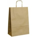 Papírová taška s krouceným uchem 24 × 11 × 33 cm, 90 g - hnědá – Hledejceny.cz
