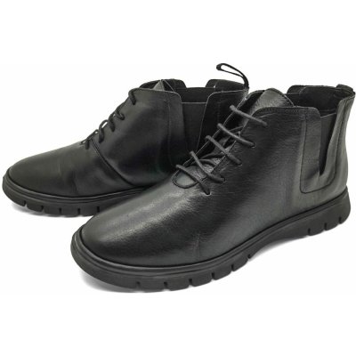 Wild dámské kožené kotníkové boty 150-19095 černá