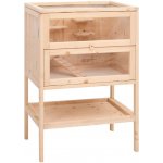 vidaXL Dvoupatrová klec pro křečky 55 × 40 × 80 cm masivní jedlové dřevo 9799.172382 – Sleviste.cz