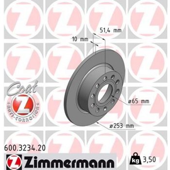 Brzdový kotouč ZIMMERMANN 600.3234.20 (600323420)