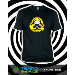 Teknoshop Mask Biohazard tekno tričko s potiskem pánské žluté