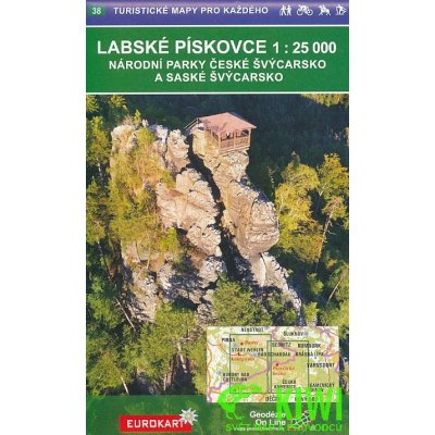 turistická a cyklomapa Labské pískovce NP České švýcarsko 1:25 – Zbozi.Blesk.cz