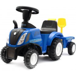 Baby Mix traktor s vlečkou a nářadím New Holland modré