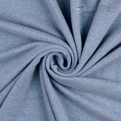 Teplákovina alpen fleece, modrý melír – Zboží Mobilmania